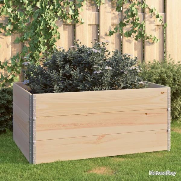 Jardini�re bac lit sur�lev� plantes fleurs jardin terrasses sur�lev�es 3 pcs 80 x 120 cm bois de pi