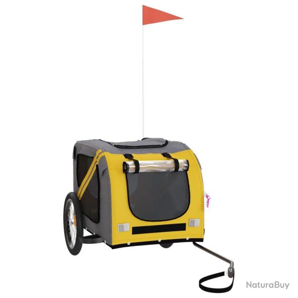 Remorque chariot transport de v�lo pour animaux de compagnie jaune 02_0044304