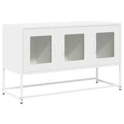 Meuble TV multifonctionnel rangement pratique style moderne 100,5 x 39 x 60 cm en acier lamin&eacute; &agrave; fr
