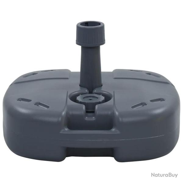 Socle de parasol portable 45 x 47,5 x 13 cm l�ger et transportable jardin en plastique gris 02_0045