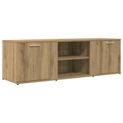 Meuble TV moderne avec rangement 120 x 34 x 37 cm grande stabilit&eacute; finition mate en bois d'ing&eacute;nier