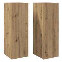 Lot de 2 meubles TV suspendus modernes avec grand espace de rangement 30,5 x 30 x 90 cm en bois d'i