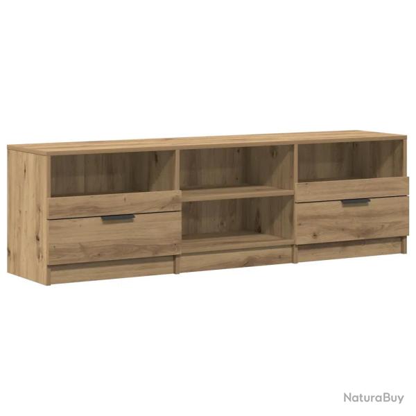 Meuble TV avec grand espace de rangement 150 x 33 x 45 cm bois d'ing�nierie ch�ne artisanal 02_0050