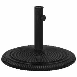 Socle de parasol robuste floral jardin 45 x 45 x 30 cm en fonte noir 02_0046553