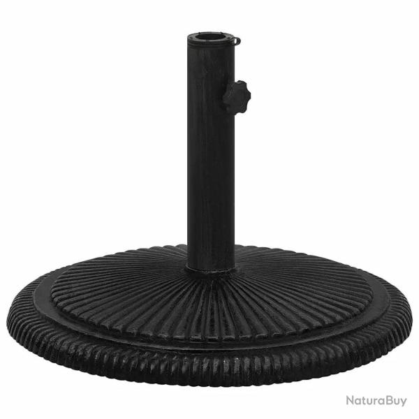 Socle de parasol robuste floral jardin 45 x 45 x 30 cm en fonte noir 02_0046553