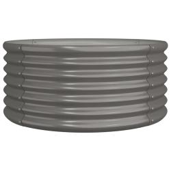 Jardini&egrave;re ronde de jardin acier galvanis&eacute; ext&eacute;rieure 80 x 80 x 36 cm tr&egrave;s robuste finition mate en