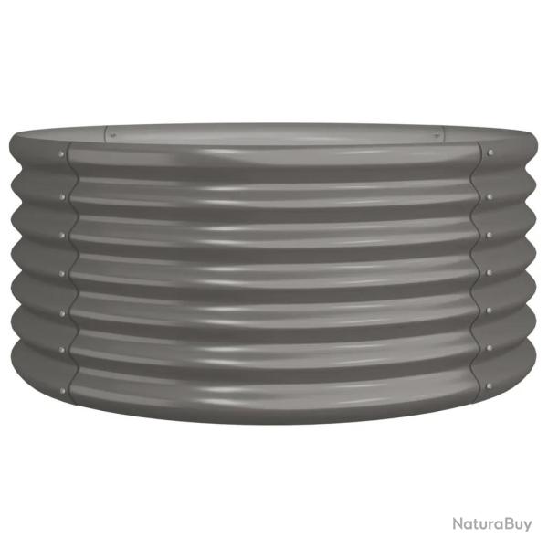 Jardini�re ronde de jardin acier galvanis� ext�rieure 80 x 80 x 36 cm tr�s robuste finition mate en