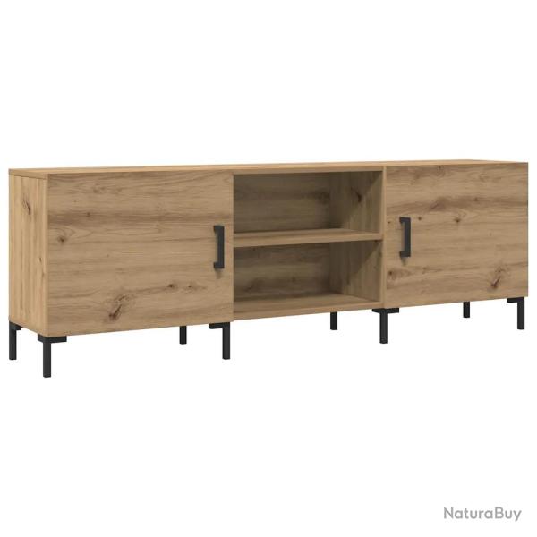 Meuble TV design moderne avec rangement 150 x 30 x 50 cm en bois d'ing�nierie ch�ne artisanal 02_00