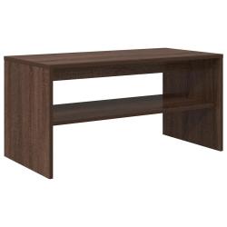 Meuble TV design moderne multifonction 80 x 40 x 40 cm en bois d'ing&eacute;nierie marron 02_0051234