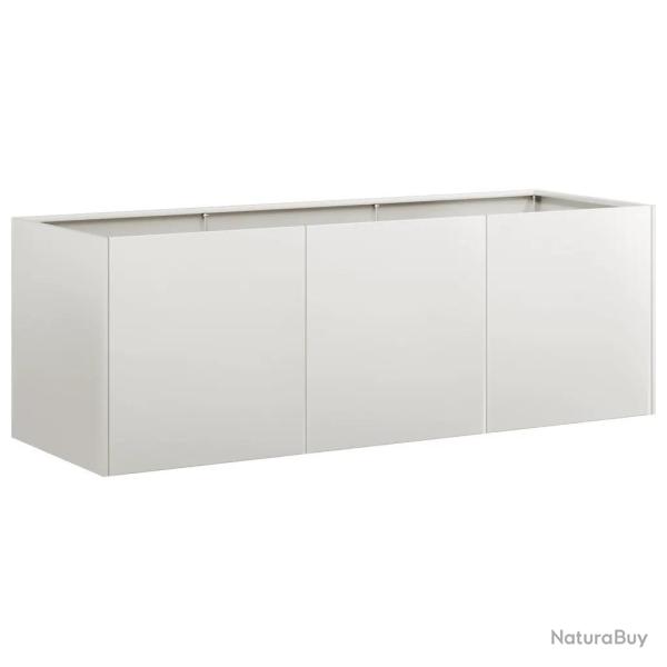 Jardini�re moderne � fond ouvert 120 x 40 x 40 cm pour balcon jardin stable en acier inoxydable gri