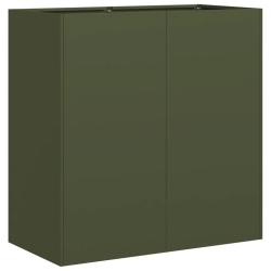 Jardini&egrave;re rectangulaire moderne pour ext&eacute;rieur 80 x 40 x 80 cm avec fond ouvert design &eacute;l&eacute;gant en