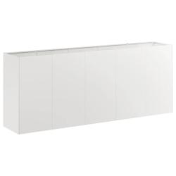 Jardini&egrave;re moderne &agrave; fond ouvert 200 x 40 x 80 cm design &eacute;l&eacute;gant pour jardins balcons patios en aci