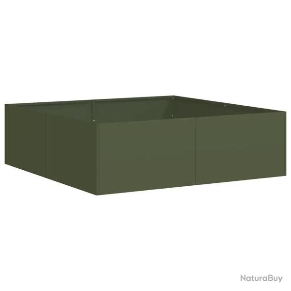 Jardini�re �l�gante pour jardin terrasse 100 x 100 x 30 cm fond ouvert robuste en acier lamin� � fr
