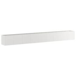 Jardini&egrave;re moderne 360 x 40 x 40 cm mat&eacute;riau durable jardin balcon finition &eacute;l&eacute;gante en acier inoxy