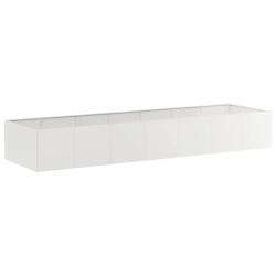 Jardini&egrave;re moderne 280 x 80 x 40 cm design &eacute;l&eacute;gant pour jardin terrasse en acier inoxydable 02_0051