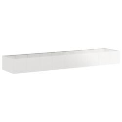 Jardini&egrave;re design moderne ext&eacute;rieure 360 x 80 x 40 cm robuste avec fond ouvert en acier inoxydable