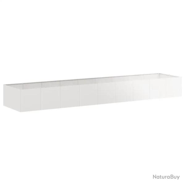 Jardini�re design moderne ext�rieure 360 x 80 x 40 cm robuste avec fond ouvert en acier inoxydable