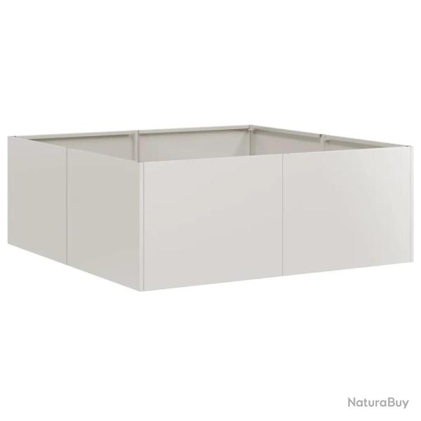Jardini�re carr�e 80 x 80 x 30 cm avec support renforc� design moderne jardin ext�rieur en acier in