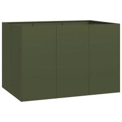 Jardini&egrave;re moderne design ext&eacute;rieure 120 x 80 x 80 cm avec fond ouvert et stabilit&eacute; accrue en acier