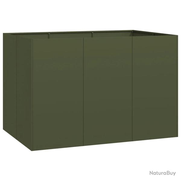 Jardini�re moderne design ext�rieure 120 x 80 x 80 cm avec fond ouvert et stabilit� accrue en acier