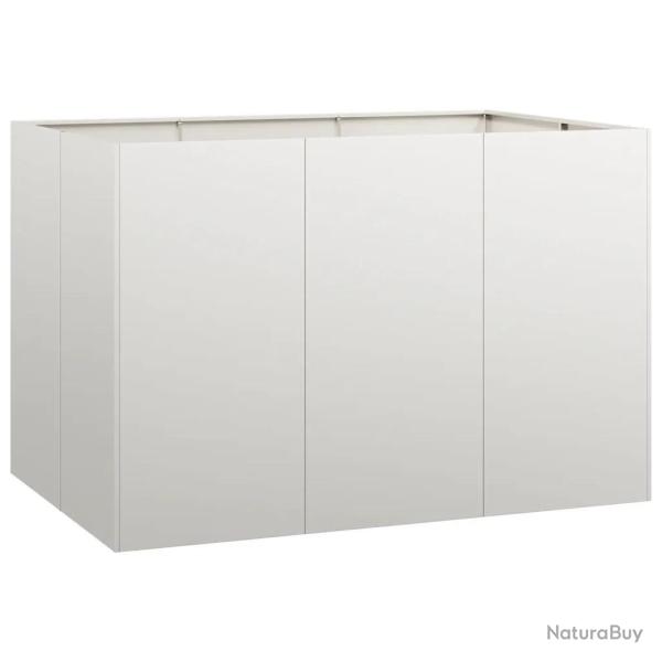 Jardini�re grande capacit� design moderne jardin terrasse 120 x 80 x 80 cm en acier inoxydable gris