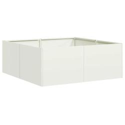 Jardini&egrave;re carr&eacute;e moderne pour jardin balcon 80 x 80 x 30 cm avec fond ouvert esth&eacute;tique en acier b