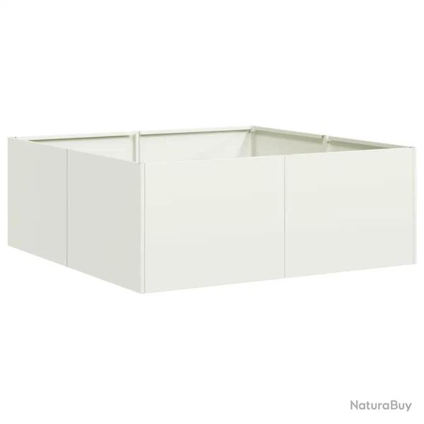 Jardini�re carr�e moderne pour jardin balcon 80 x 80 x 30 cm avec fond ouvert esth�tique en acier b