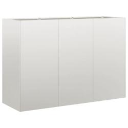 Jardini&egrave;re moderne ext&eacute;rieure 120 x 40 x 80 cm grande capacit&eacute; avec fond ouvert en acier inoxydable