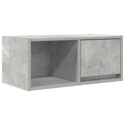 Meuble TV mural moderne pour salon espace de rangement 60 x 31 x 25 cm en bois d'ing&eacute;nierie gris b&eacute;