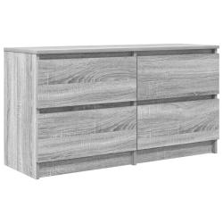 Meuble TV moderne avec rangement 100 x 35 x 54 cm en bois d'ing&eacute;nierie sonoma gris 02_0051748