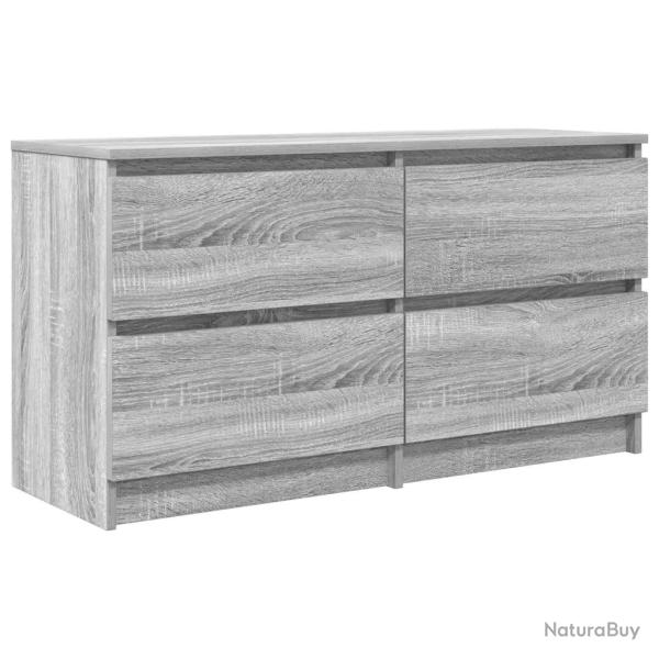 Meuble TV moderne avec rangement 100 x 35 x 54 cm en bois d'ing�nierie sonoma gris 02_0051748