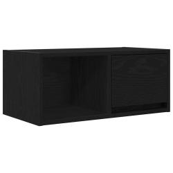 Meuble TV mural compact 60 x 31 x 25 cm grand espace de rangement design moderne en bois noir 02_00