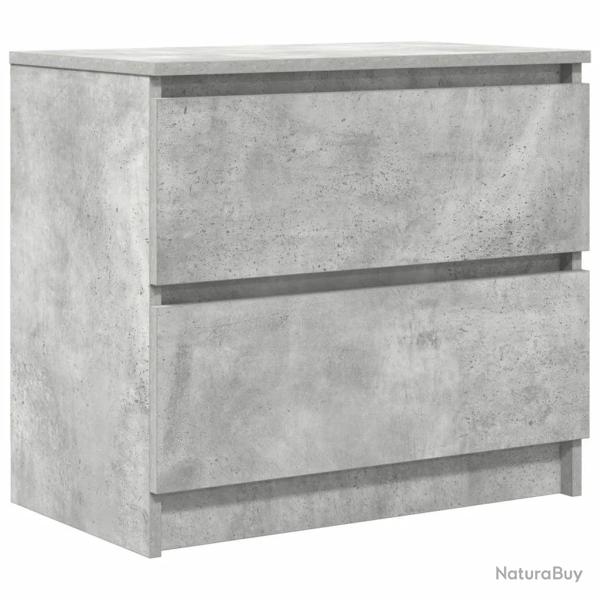Meuble TV moderne 60 x 35 x 54 cm grand espace de rangement salon en bois d'ing�nierie gris b�ton 0
