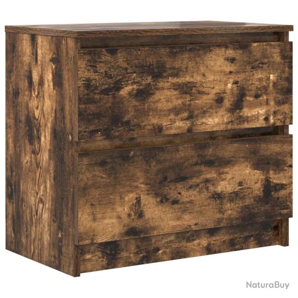 Meuble TV rectangulaire moderne avec grand espace de rangement salon 60 x 35 x 54 cm en bois d'ing�