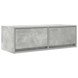 Meuble TV mural moderne peu encombrant 80 x 31 x 25,5 cm avec grand espace de rangement en bois d'i
