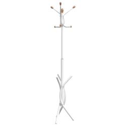 Porte-manteau sur pied pratique avec 9 crochets 176 x 40 cm style moderne couloir en fer blanc 02_0