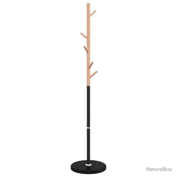Porte-manteau sur pied noir 172 x 37 cm 6 pat�res design moderne couloir en fer enduit de poudre no