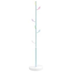Porte-manteau sur pied pratique 172 x 35 x 35 cm espace de rangement avec 8 pat&egrave;res design industri