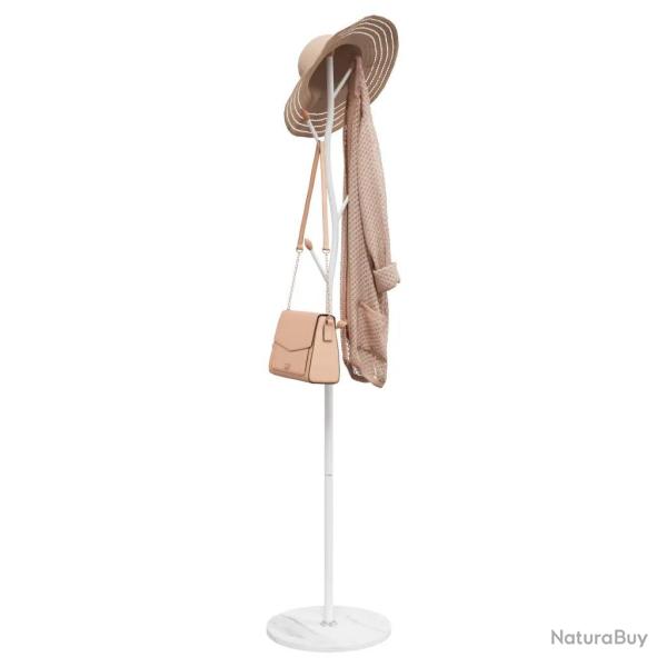 Porte-manteau sur pied pratique avec 8 pat�res rangement 177 x 37 x 37 cm en fer enduit de poudre b