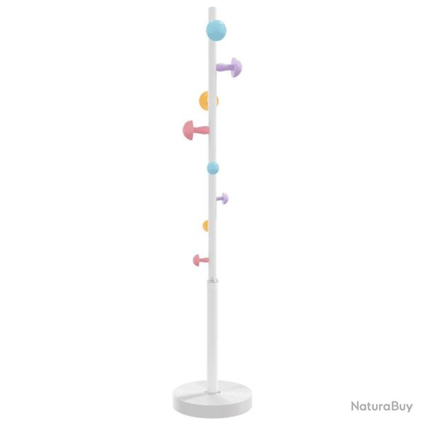 Porte-manteau sur pied 172 cm rangement pratique 8 pat�res style contemporain en fer enduit de poud