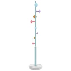 Porte-manteau sur pied pratique 172 x 35 x 35 cm avec 8 pat&egrave;res design moderne entr&eacute;e chambre en fe