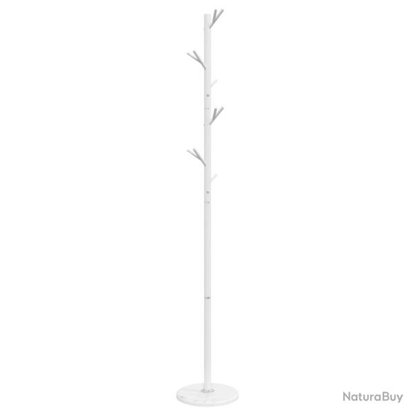Porte-manteau sur pied pratique 175 x 29 cm avec base stable en marbre ambiance cosy en fer blanc 0