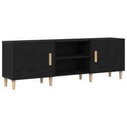 Meuble TV rectangulaire moderne 150 x 30 x 50 cm avec rangement pratique style contemporain en bois
