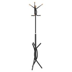 Porte-manteau noir 176 x 40 cm stable et pratique rangement ordonn&eacute; en fer noir 02_0047583