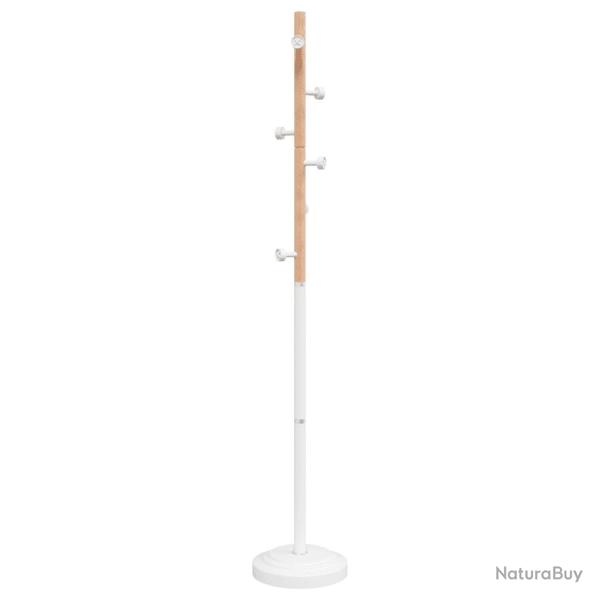 Porte-manteau sur pied pratique 177 x 30 cm avec 6 pat�res style moderne pour couloir en fer blanc