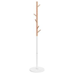 Porte-manteau sur pied pratique 172 x 37 x 37 cm avec 6 pat&egrave;res style moderne couloir en fer enduit