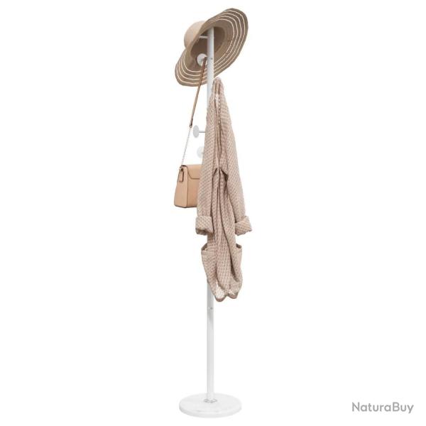 Porte-manteau sur pied pratique 176 x 29 x 29 cm avec 8 pat�res design moderne en fer blanc 02_0047