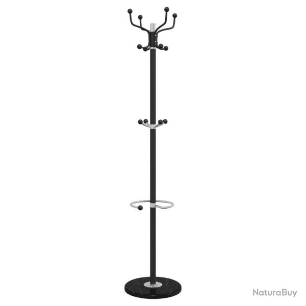 Porte-manteau sur pied avec porte-parapluie noir 180 x 37 cm stable pratique style contemporain en