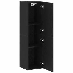 Meuble TV mural moderne gain de place style contemporain 30,5 x 30 x 110 cm en bois d'ing&eacute;nierie no