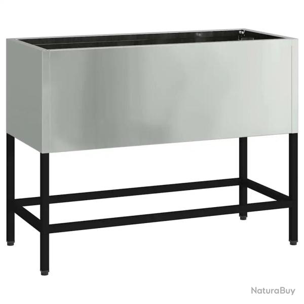 Bac de jardin sur�lev� moderne finition chic 60 x 26 x 45 cm facile � nettoyer en acier galvanis� a